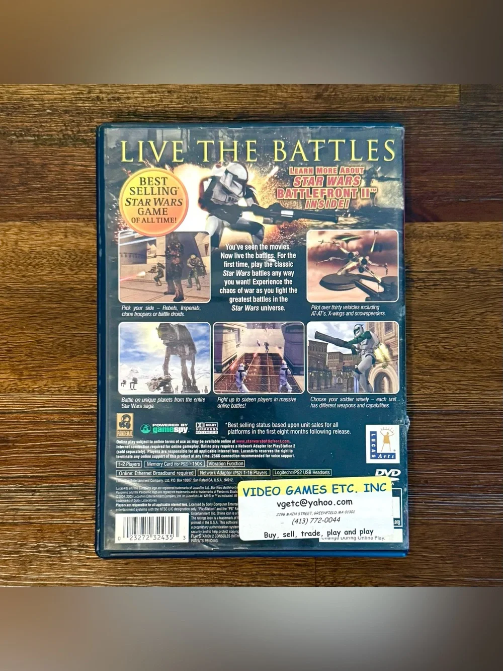 Star Wars Battlefront Sony PlayStation 2 PS2 Greatest Complete CIB Tested Works